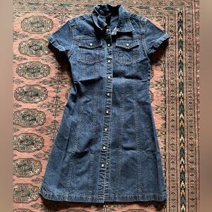 GAP Indigo Button-Front Denim Dress